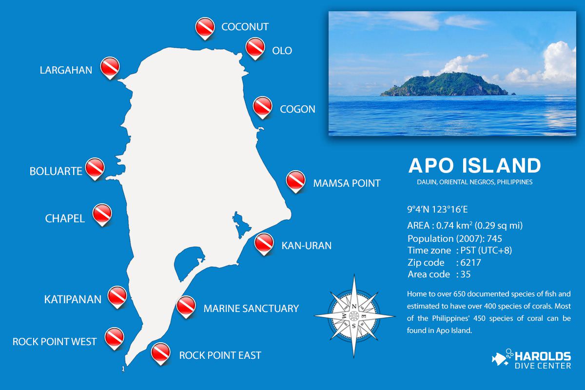 Harolds Dive Center APO-ISLAND-dive-map